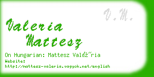 valeria mattesz business card